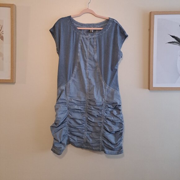 XCVI  Ruched Midi Length Dress - Picture 1 of 3